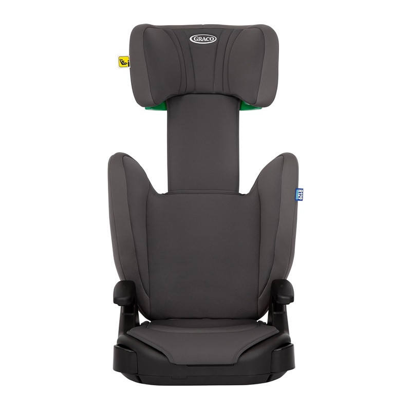 Graco Junior Maxi I-Size R129 Rehausseur à Dossier Haut - Siège Auto Enfant 100-150 Cm (3,5-12 Ans), Léger Avec Accoudoirs, Appui-Tête Réglable Et Porte-Boisson, Noir