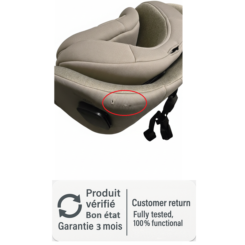 Foppapedretti Circle I-Size 360° draaibaar autostoeltje met Isofix, TopTether en Safe Body Protection, kleur Sand.