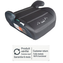 Car seat booster with backrest Tataway i-Size ECE R129 (125-150 cm), Black Stars pattern, refurbished product.