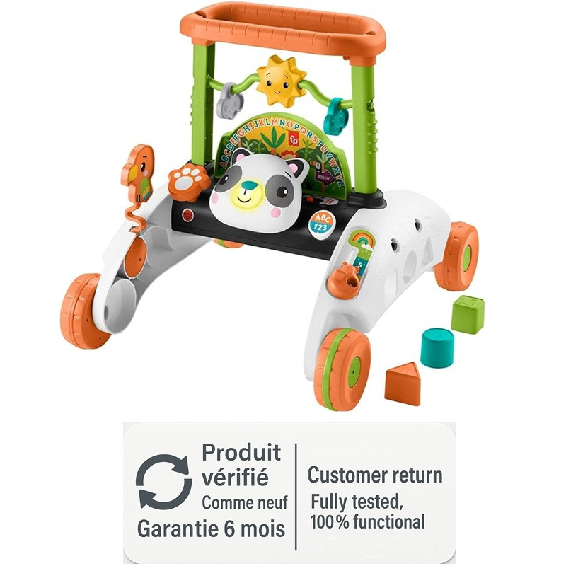 Fisher-Price Rythme Stable, deambulatore interattivo a 2 lati con volante e pannello attività